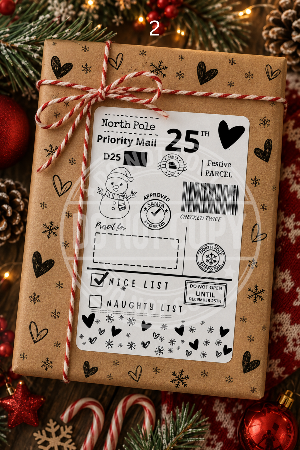 Christmas Post labels