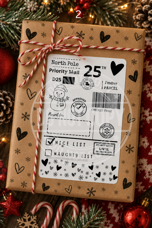 Christmas Post labels