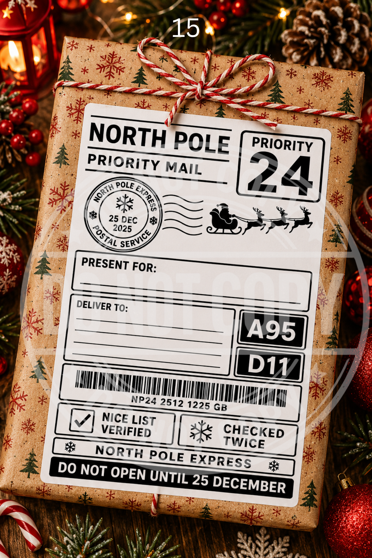 Christmas Post labels